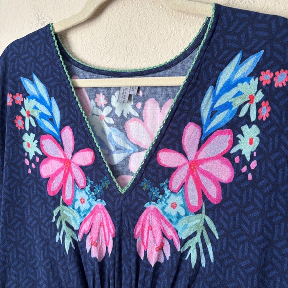 Anthropologie Bl-nk London Boho Floral Printed Tatiana Kaftan - Picture 4 of 14